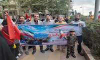 حضور گسترده روسا  ،مدیران و کارکنان مرکز آموزشی درمانی شهید مدنی در رزمایش و اجتماع «جانفدایان»